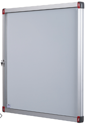 TABLEAUX / CHEVALETS / VITRINES - Vitrines - Vitrine d'intérieur H.98xL.72cm format 9x A4, fond tôle laquée magnétique coloris blanc, PRIX HORS INSTALLATION