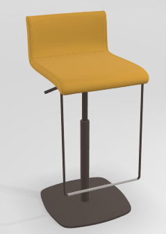 CHAISES ET TABOURETS - Réglables en hauteur - COCKTAIL Tabouret -Finitions : MOSAIC YELLOW (M310) / PIETEMENT EPOXY : structure coloris BRONZE MAT (EP89)