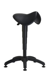 TECHNIQUES - Tabourets - Tabouret TRACTOR sur roulettes, réglage en hauteur de 44 à 55cm, coloris noir, piétement nylon noir