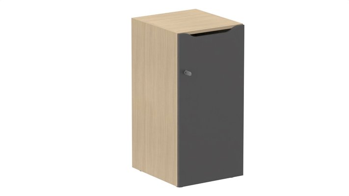 CASIERS - 1 case - Meuble à cases H.92xL.45xP.50cm - 1 case H86cm. porte avec découpe en partie haute. serrure à clé