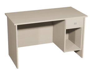 SCOLAIRE - Se Reposer - Bureau TERRA caisson 1 tiroir 1 niche plat. ép.21 mm strat. chant ABS panneau méla. - 120x60cm - T6