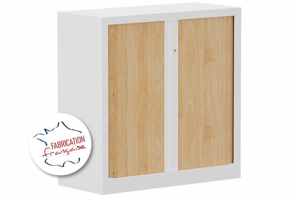 [Pas de famille] - [Pas de sous famille] - Armoire à rideaux H100xL100cm 2 tablettes