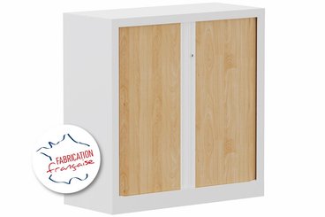 [Pas de famille] - [Pas de sous famille] - Armoire à rideaux H100xL100cm 2 tablettes
