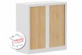 Armoire à rideaux H100xL100cm 2 tablettes