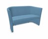 CLUB canapé 2 places, tissu STEP coloris bleu moyen