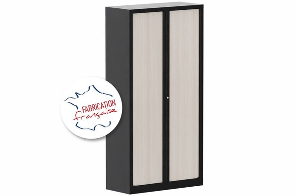 [Pas de famille] - [Pas de sous famille] - Armoire à rideaux H198xL100cm 4 tablettes