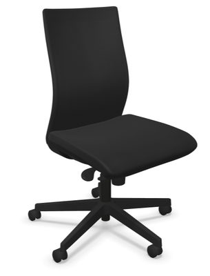 OPERATIVE - Dossier résille - ZEN MESH siège opérative synchrone décalé avec translation d'assise, SIMILI noir, dos résille noire, structure nylon noir
