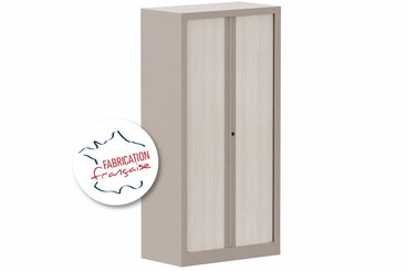 [Pas de famille] - [Pas de sous famille] - Armoire à rideaux H136xL120cm 3 tablettes