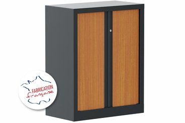 [Pas de famille] - [Pas de sous famille] - Armoire à rideaux H100xL80cm 2 tablettes