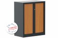 Armoire à rideaux H100xL80cm 2 tablettes