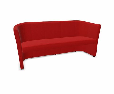 CANAPES - 3 places - CLUB canapé 3 places, tissu STEP coloris rouge