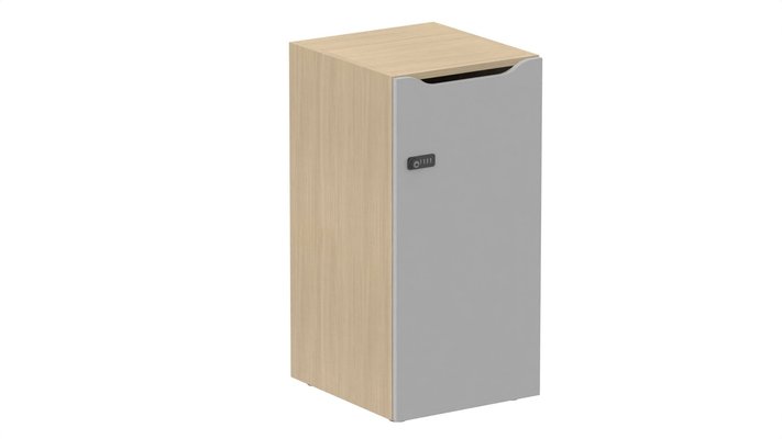 CASIERS - 1 case - Meuble à cases H.92xL.45xP.50cm - 1 case H86cm. porte avec découpe en partie haute. serrure à code