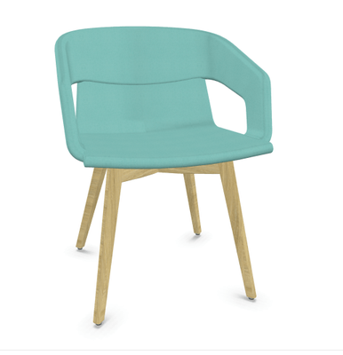 FAUTEUILS/POUFS - 4 pieds bois - MELODY fauteuil 4 pieds bois frêne naturel