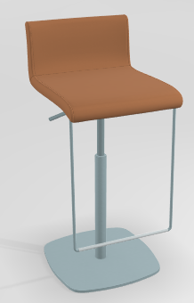 CHAISES ET TABOURETS - Réglables en hauteur - COCKTAIL Tabouret -Finitions : MOSAIC OCRE (M318) / PIETEMENT EPOXY : structure coloris LIGHT BLUE MAT (EP59)