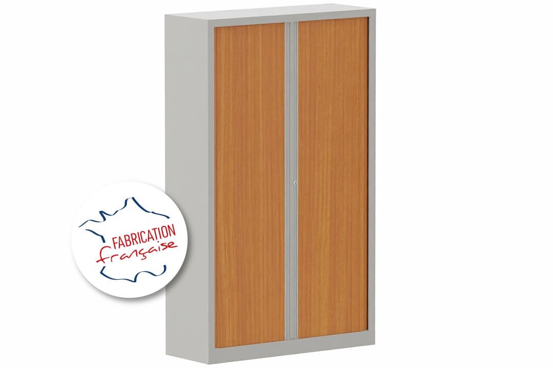 Armoire à rideaux H198xL120cm 4 tablettes
