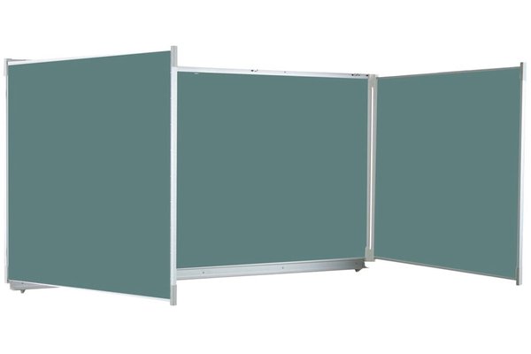 SCOLAIRE - Apprendre - Tableau triptyque vert pour craie - L200xH100 cm