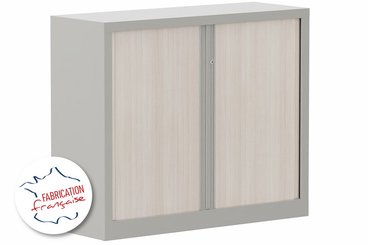 [Pas de famille] - [Pas de sous famille] - Armoire à rideaux H100xL120cm 2 tablettes
