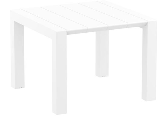 POLYPROPYLENE - TABLES  - MANHATTAN- Table extensible en polypropylène renforcè de fibre de verre -L100>140cm x100cm- Finition:plateau Blanc/piètement Blanc(BL)