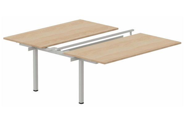 Postes Bench (poste doubles) - SERIE K3 - K3 Bench suivant 2 plateaux coulissants 180x80cm encombrement 180x165cm hêtre/aluminium