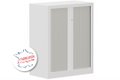 Armoire à rideaux H100xL80cm 2 tablettes