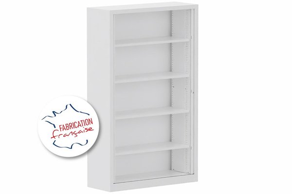 [Pas de famille] - [Pas de sous famille] - Armoire à rideaux H198xL120cm 4 tablettes