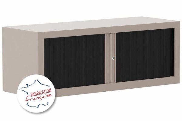 [Pas de famille] - [Pas de sous famille] - Armoire rehausse H44xL120cm coffre basalte/rideaux noir