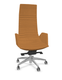 KI fauteuil manager haut dossier avec accotoirs tapissés. piétement 5 branches en aluminium poli