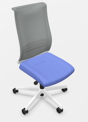 VISITEURS ET FONCTIONNELS - 4 Pieds - CESAR MESH fauteuil manager mécanique synchrone décalé avec translation d'assise