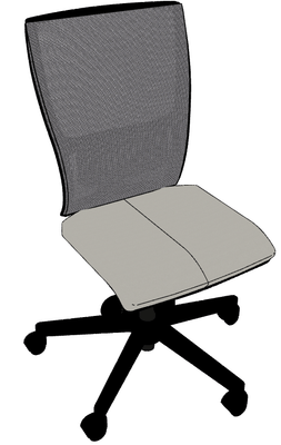 OPERATIVE - Dossier résille - DANDY MANAGER MESH siège mécanique synchrone décalé avec translation d'assise