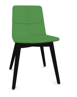 FAUTEUILS/POUFS - 4 pieds bois - MELODY chaise 4 pieds bois frêne teinté noir