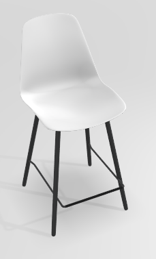 CHAISES ET TABOURETS - Pour tables hauteur 90 cm - PETALE Chaise haute L.46xP.51.5xH.101.5cm-hauteur assise 65.5cm