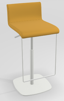 CHAISES ET TABOURETS - Réglables en hauteur - COCKTAIL Tabouret -Finitions : MOSAIC YELLOW (M310) / PIETEMENT EPOXY : structure coloris BLANC MAT (EP91)