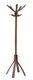 Portemanteau Bistro équipé de 5 doubles patères avec tête rotative coloris bois foncé-Ø 55 x H 176 cm Mât : Ø 4.2 cm