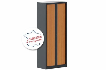 [Pas de famille] - [Pas de sous famille] - Armoire à rideaux H198xL80cm 4 tablettes