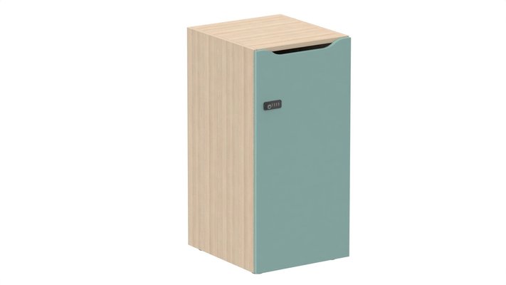 CASIERS - 1 case - Meuble à cases H.92xL.45xP.50cm - 1 case H86cm. porte avec découpe en partie haute. serrure à code