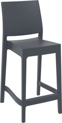 POLYPROPYLENE - CHAISES  - NEW YORK -Chaise Bar Haut.65cm en polypropylène renforcè fibre de verre-Finition anthracite(PAN)