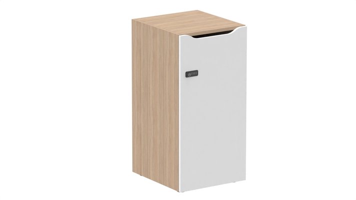 CASIERS - 1 case - Meuble à cases H.92xL.45xP.50cm - 1 case H86cm. porte avec découpe en partie haute. serrure à code