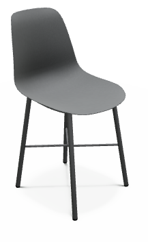 CHAISES ET TABOURETS - Pour tables standards, ht 75 cm, piétement 4 pieds - DIXIE Chaise L.44xP.55xH.82cm-hauteur assise 46cm.