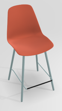 CHAISES ET TABOURETS - Pour tables hauteur 90 cm - PETALE Chaise haute L.46xP.51.5xH.101.5cm-hauteur assise 65.5cm