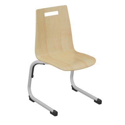 SCOLAIRE - Decouvrir - Chaise GIPSY II coque C1 Classic bois Blueprotech® pièt. alu époxy - T3