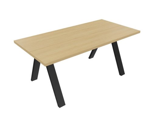 [Pas de famille] - [Pas de sous famille] - X3 Plan Manager 180x90cm. Plateau Chêne clair et piètement Noir.