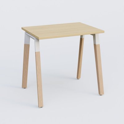 Gamme K8 Wood - Plans droits - K8Wood Plan droit 80x80 - Plateau : Chêne /Piétements : Blanc / bois (BW)