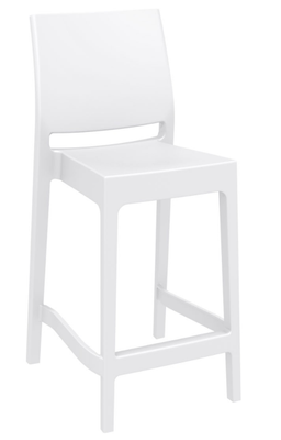 POLYPROPYLENE - CHAISES  - NEW YORK -Chaise Bar Haut.65cm en polypropylène renforcé fibre de verre-Finition blanc
