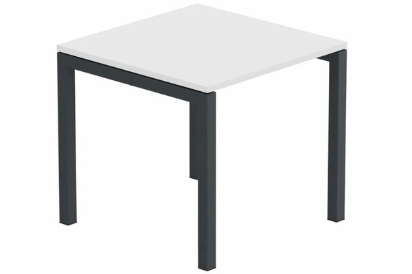 TABLES DE FORMATION - Composables piétement "Arche" - Module départ table composable 80x80cm blanc/ anthracite - sur délai