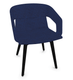 MELODY fauteuil 4 pieds bois frêne teinté noir