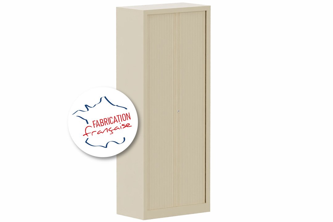 Armoire à rideaux H198xL80cm 4 tablettes