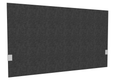 SECRET Panneau-écran acoustique H74cm pour poste solo L.120cm. 2 faces tissu SYNERGY coloris noir. pinces de fixation réglables en hauteur coloris aluminium
