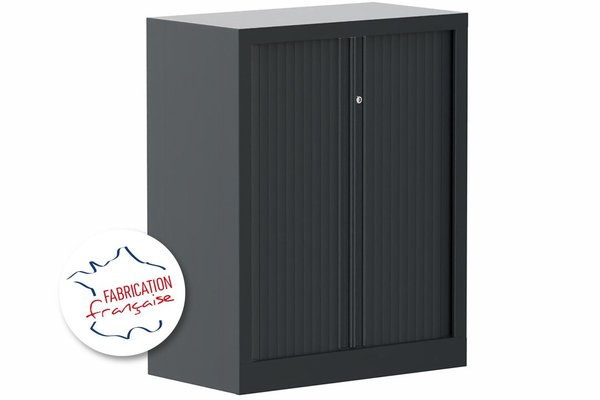 [Pas de famille] - [Pas de sous famille] - Armoire à rideaux H100xL80cm 2 tablettes