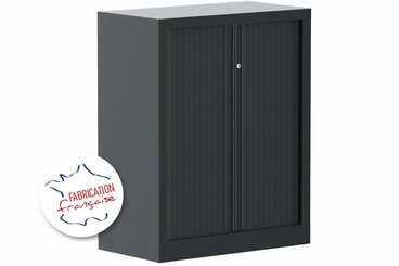 [Pas de famille] - [Pas de sous famille] - Armoire à rideaux H100xL80cm 2 tablettes