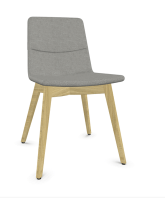FAUTEUILS/POUFS - 4 pieds bois - MELODY chaise 4 pieds bois frêne naturel